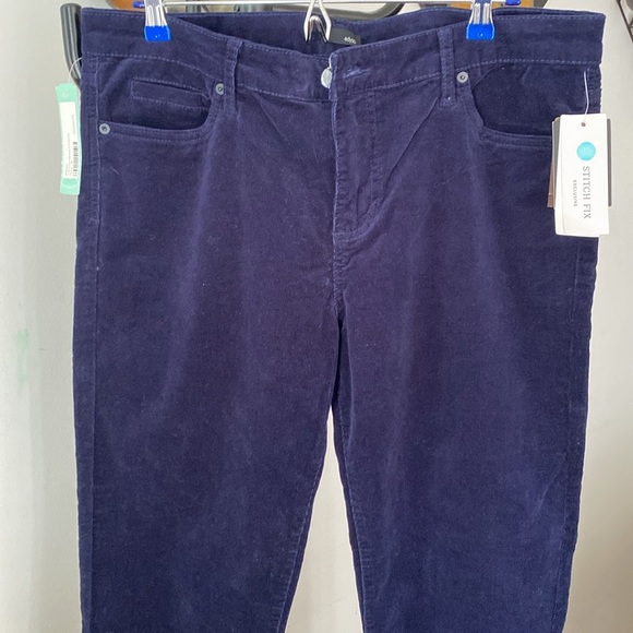 Host Pick 💙 Edyson Hampton Skinny Women’s Corduroy Pants Stitch Fix 33 NWT - Picture 2 of 10
